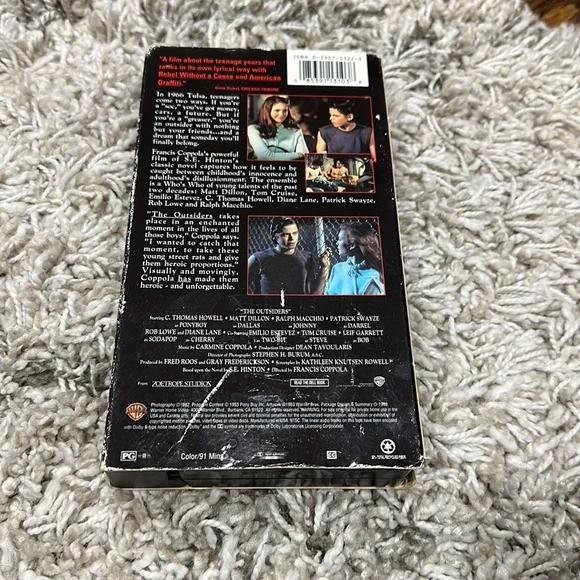 The Outsiders warner bros vhs - Picture 2 of 3